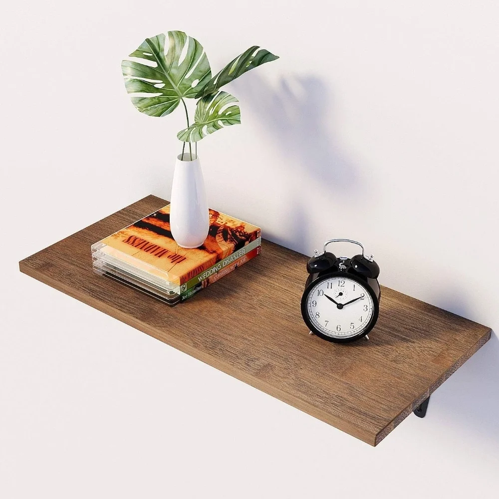 Bamboo Wall Shelf - Natural Brown